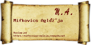 Mifkovics Aglája névjegykártya